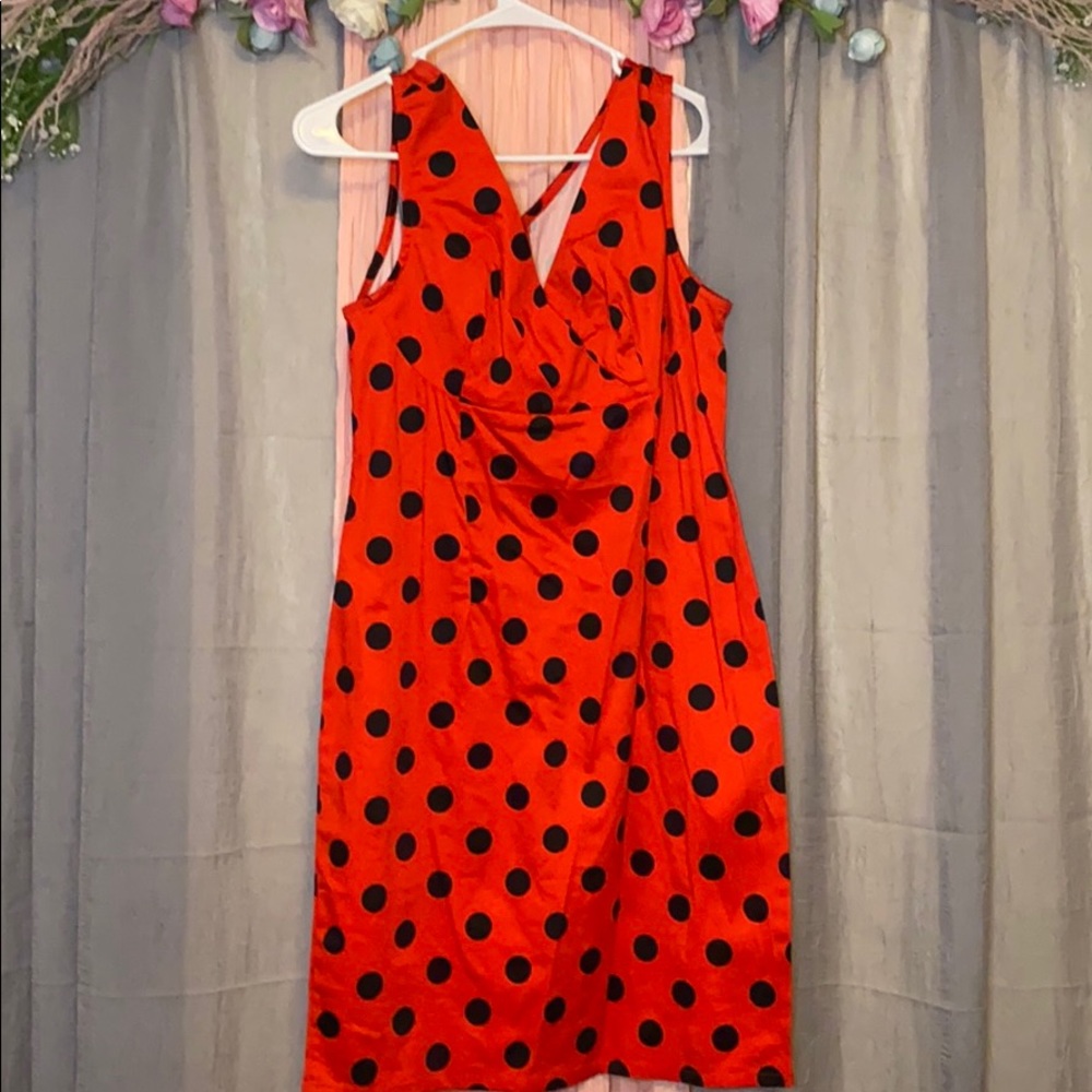 Polka dot red and black pin up dress